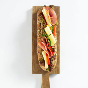 Baguette med ost og skinke - Meny Catering